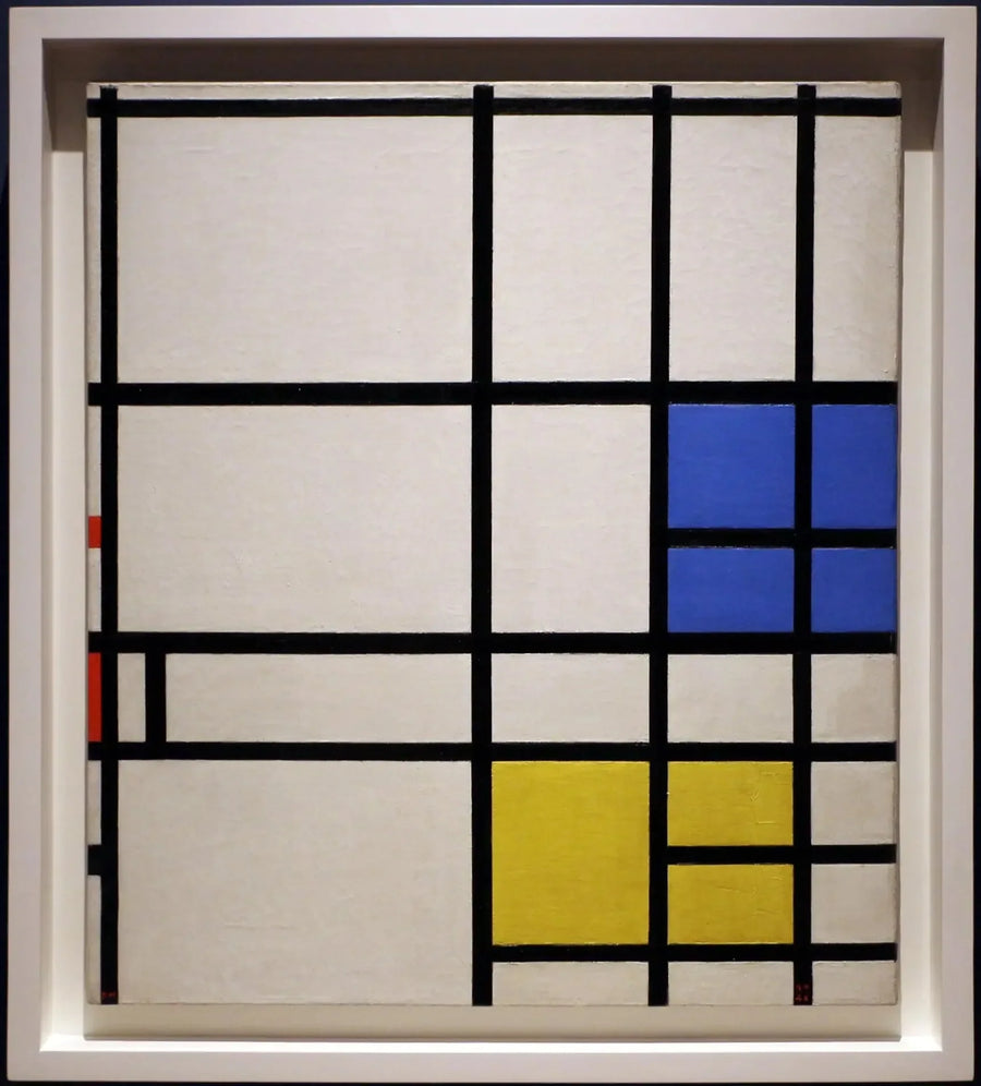 Composition No. 11, 1940-42--LONDON, with blue, red, and yellow - Piet Mondrian