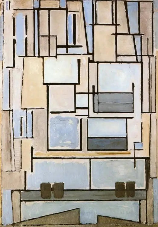 Composition No. VI, Composition 9 (Blue Facade) - Piet Mondrian