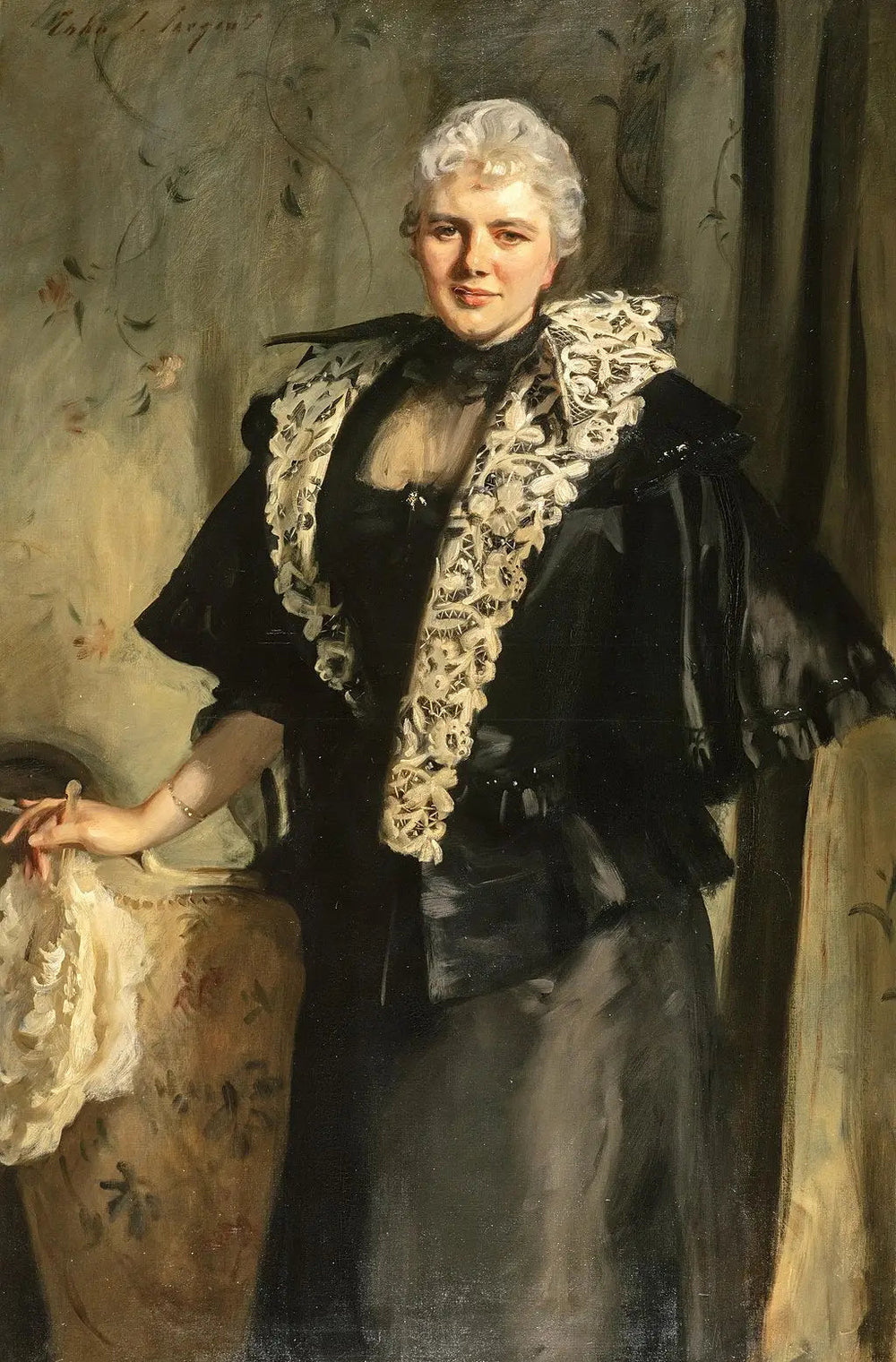 Constance Wynne-Roberts, Mme Ernest Hills de Redleaf (décédée en 1932) - John Singer Sargent image 1 tableau peint à l’huile sur toile
