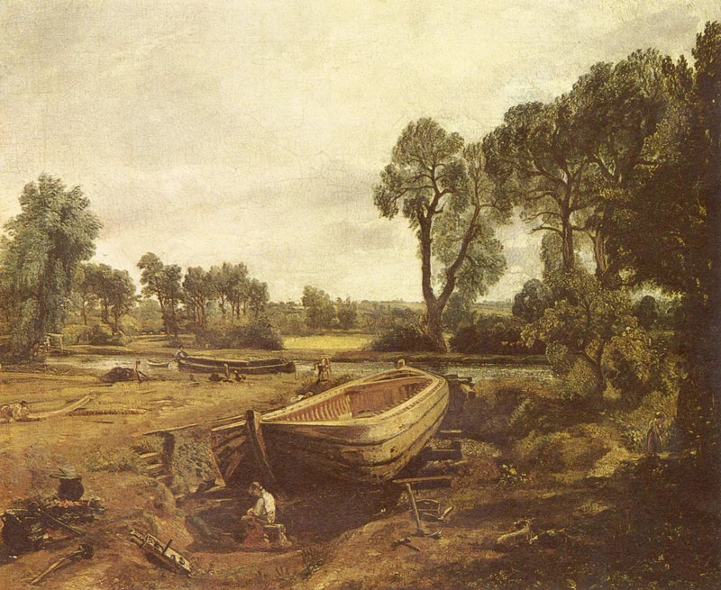 Boat Construction near Flatford Mill - John Constable