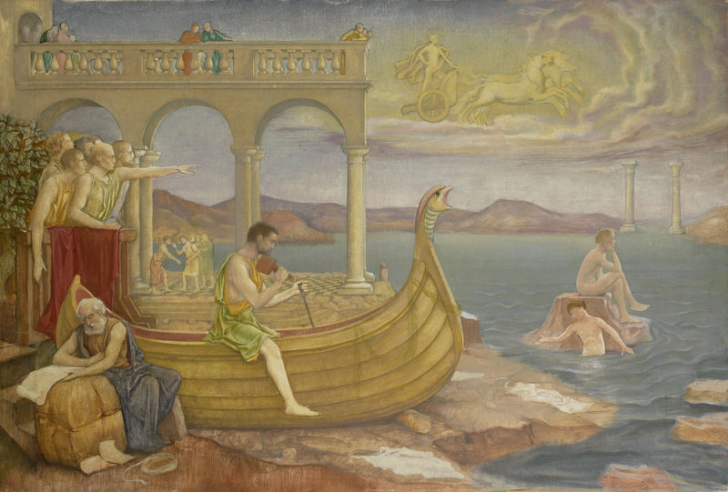 La construction du navire 'Argo' - Antoon Johannes Derkinderen