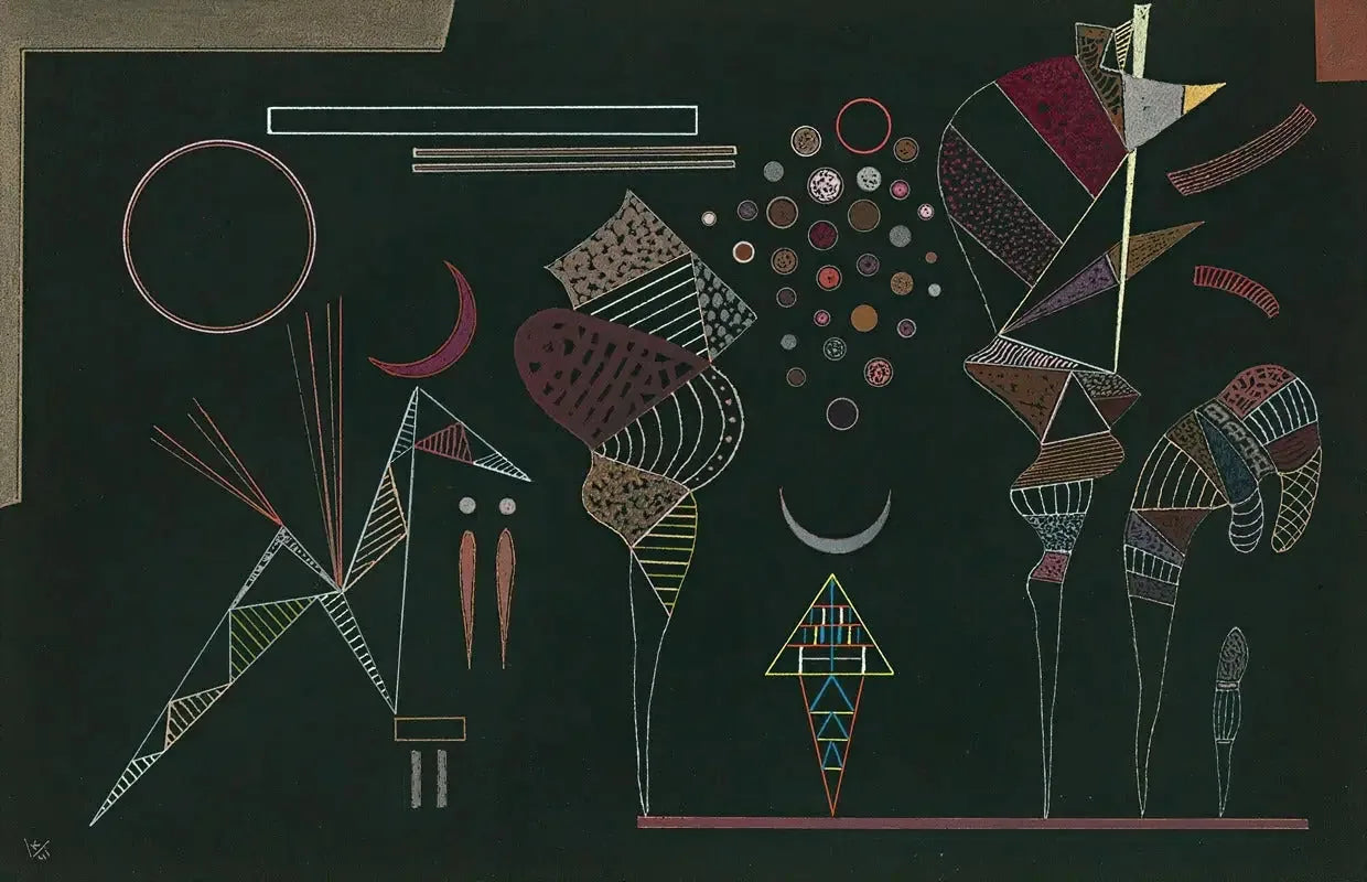 Contrastes réduits - Vassily Kandinsky image 1 reproduction de peinture à l’huile