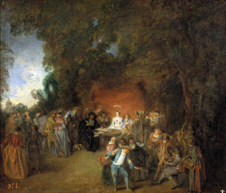 Contrat de mariage et danse country - Antoine Watteau
