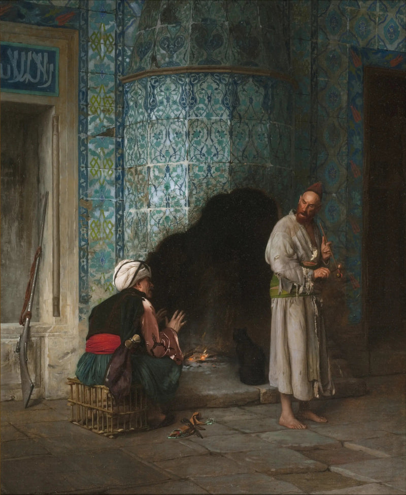 Conversation by the Fireside - Jean-Léon Gérôme