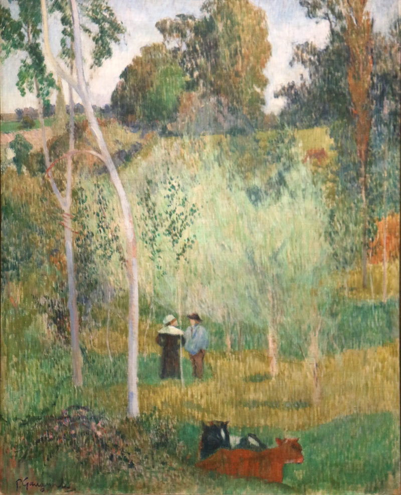 Conversation in the Meadows, Pont-Aven - Paul Gauguin