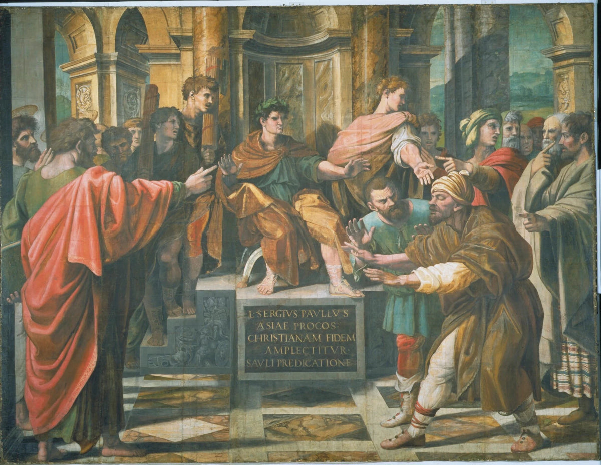 The Conversion of the Proconsul or the Blindness of Elymas, circa 1515-1516 - Raphaël
