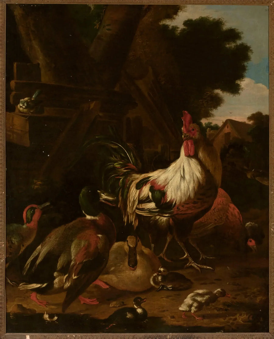 Rooster and ducks - Melchior de Hondecoeter