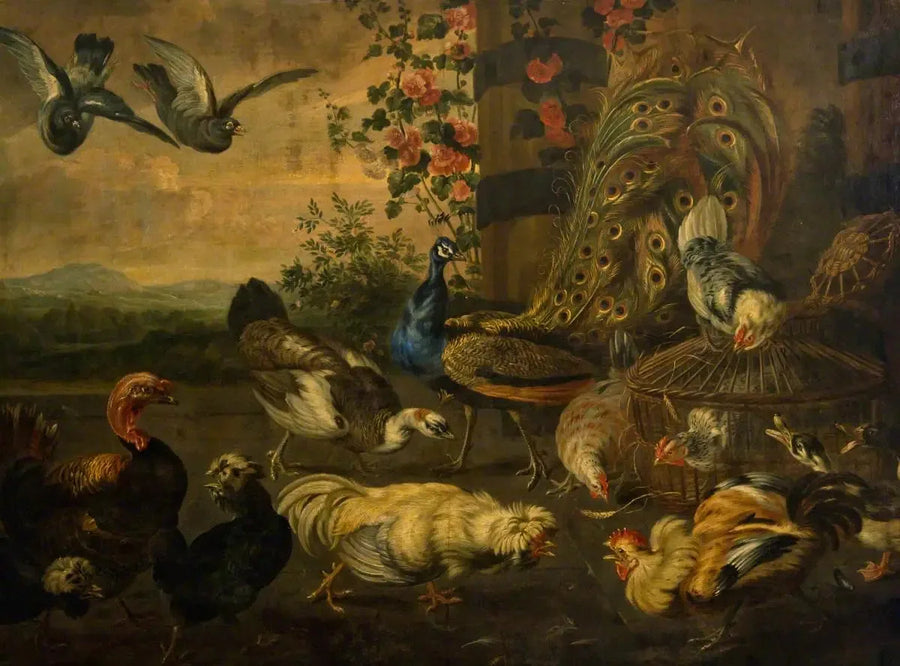 Combat Roosters - Melchior de Hondecoeter