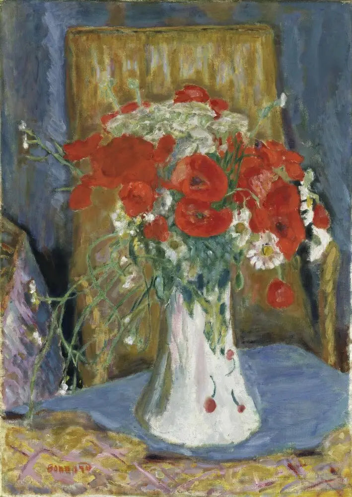 Poppies in a Vase - Pierre Bonnard