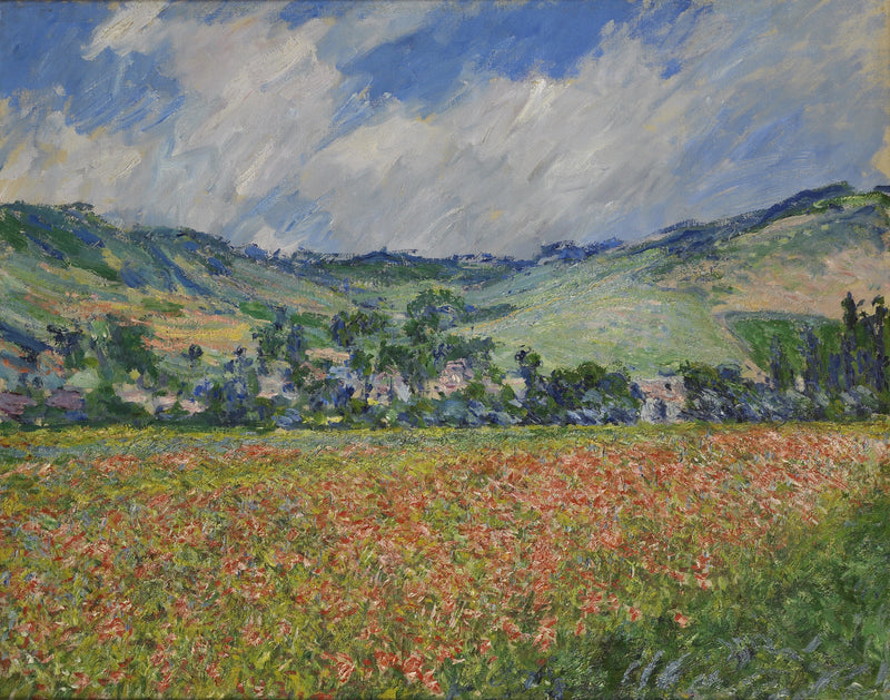 Poppy field, surroundings of Giverny W999 - Claude Monet