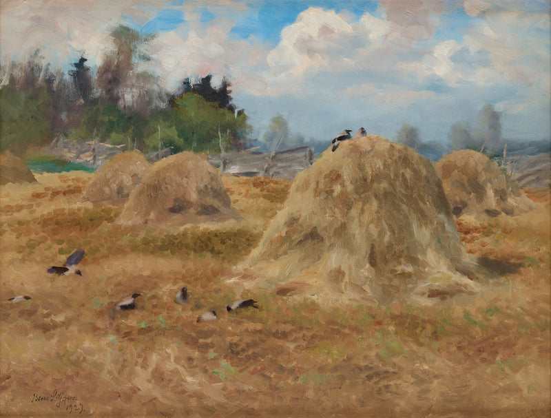 Crows and Haystacks - Bruno Liljefors