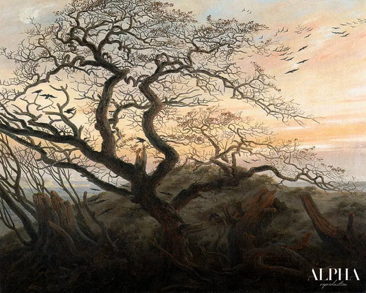 Corbeaux sur un arbre - Caspar David Friedrich - Reproductions de tableaux et peintures haut de gamme