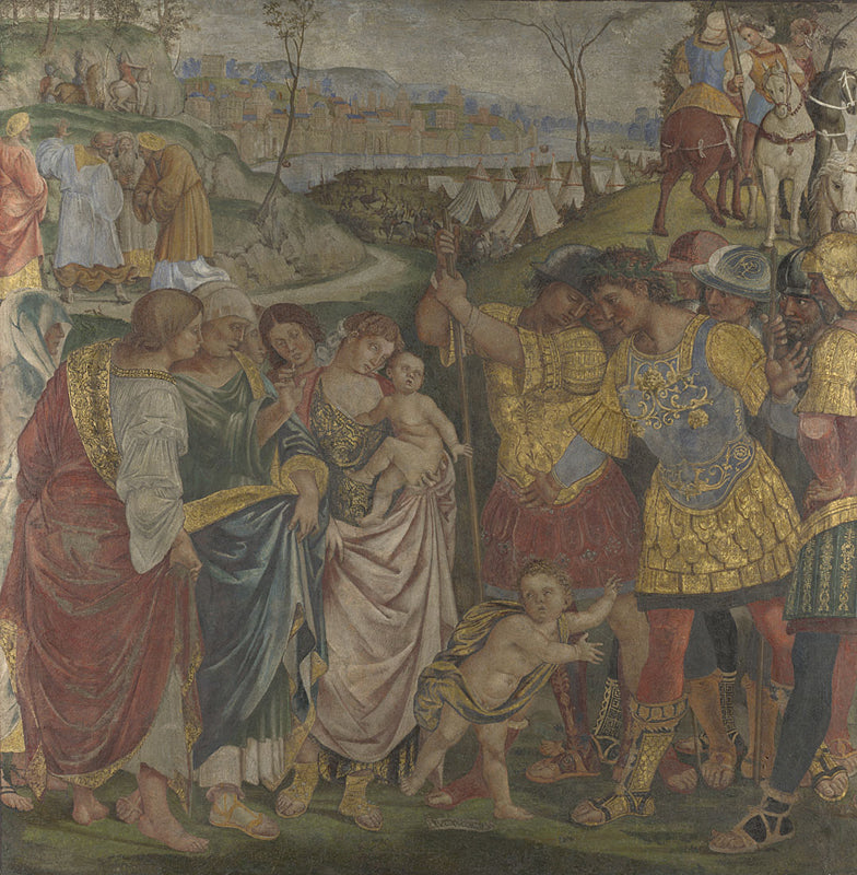 Coriolan, persuaded by his family to spare Rome - Luca Signorelli