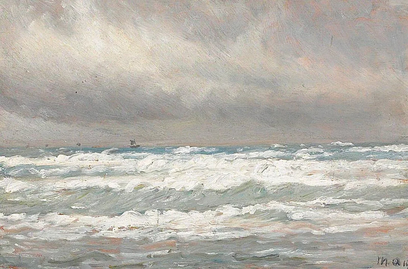 Coast on a windy day. - Michael Peter Ancher