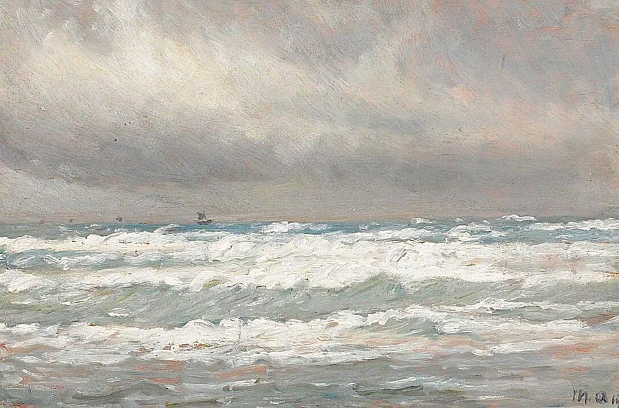 Coast on a windy day. - Michael Peter Ancher