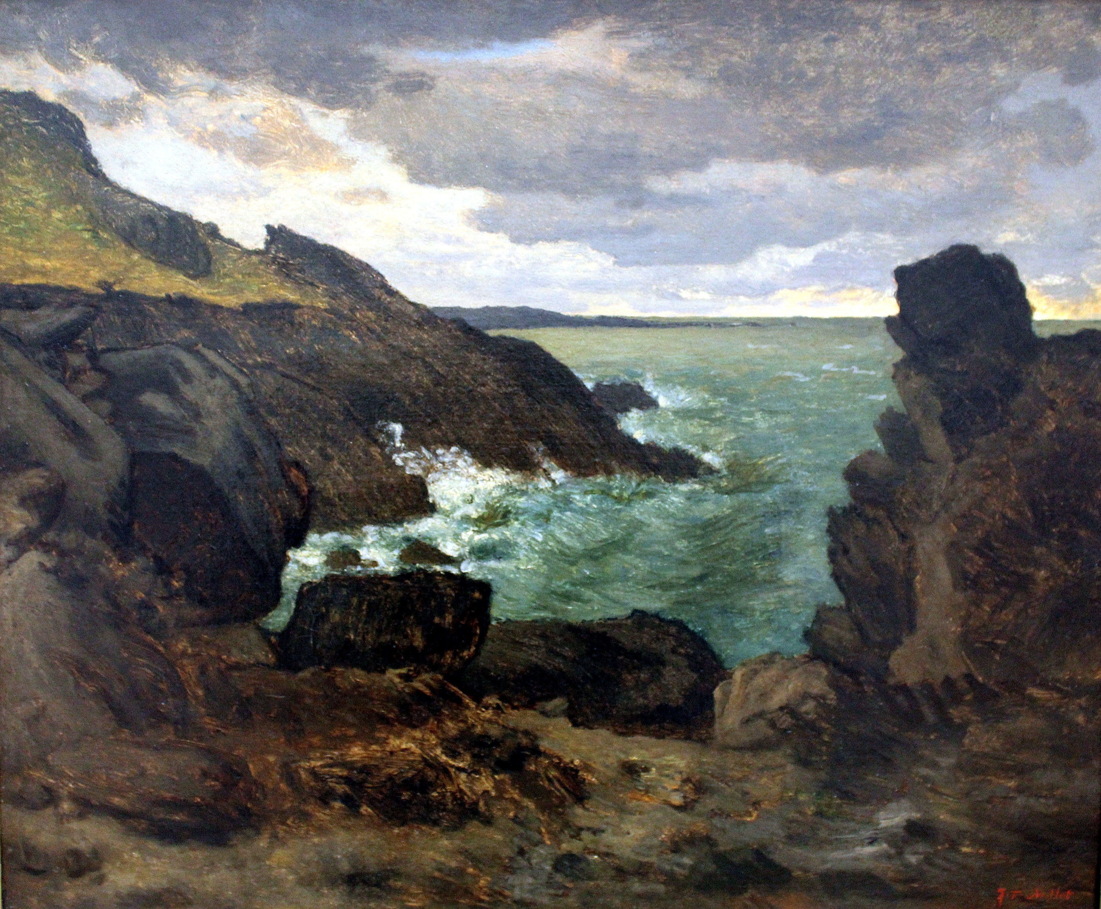 Rocky Coast at Gréville - Jean-François Millet