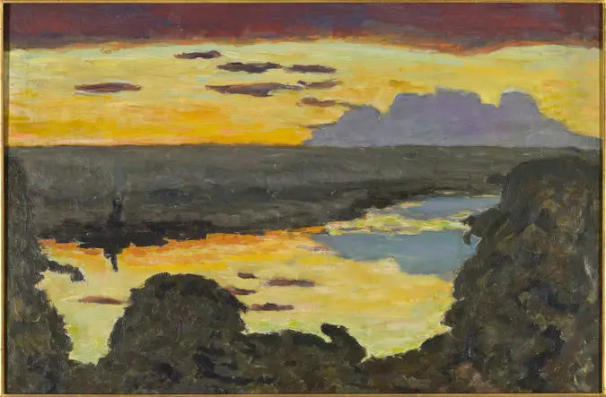 Sunset, Riverbank - Pierre Bonnard