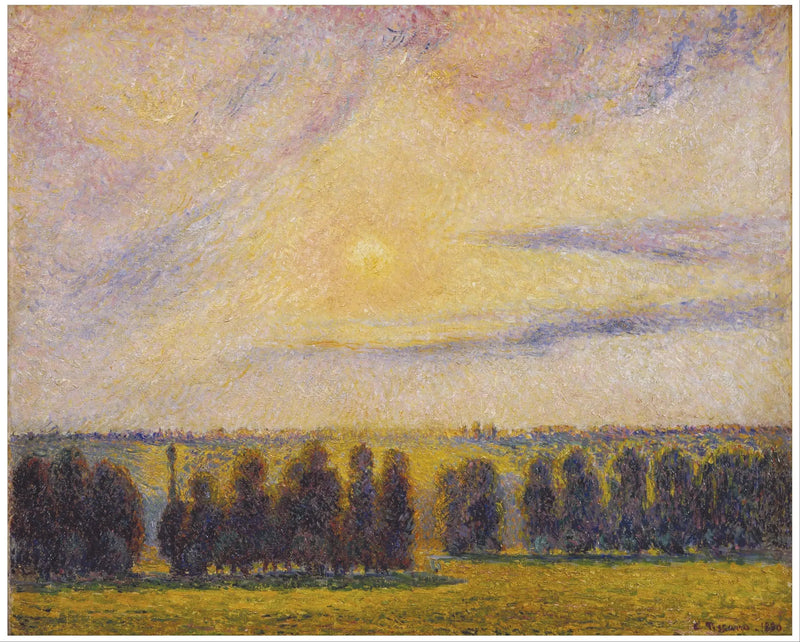 Sunset at Éragny - Camille Pissarro
