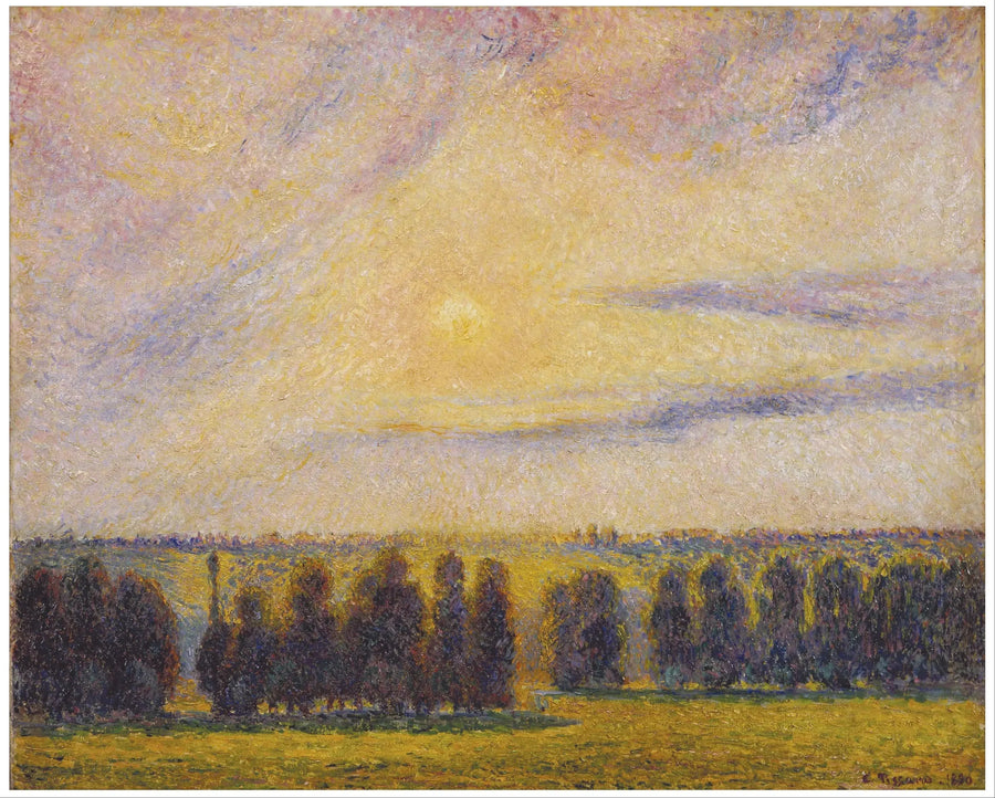 Sunset at Éragny - Camille Pissarro