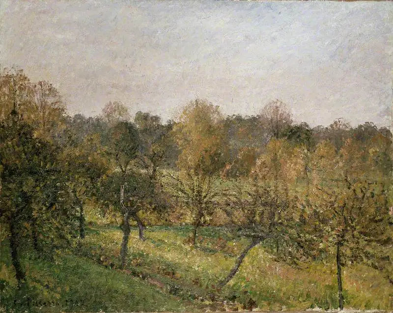 Sunset at Éragny-sur-Epte, Autumn - Camille Pissarro