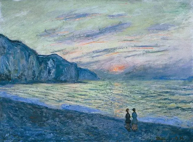 Sunset at Pourville - Claude Monet