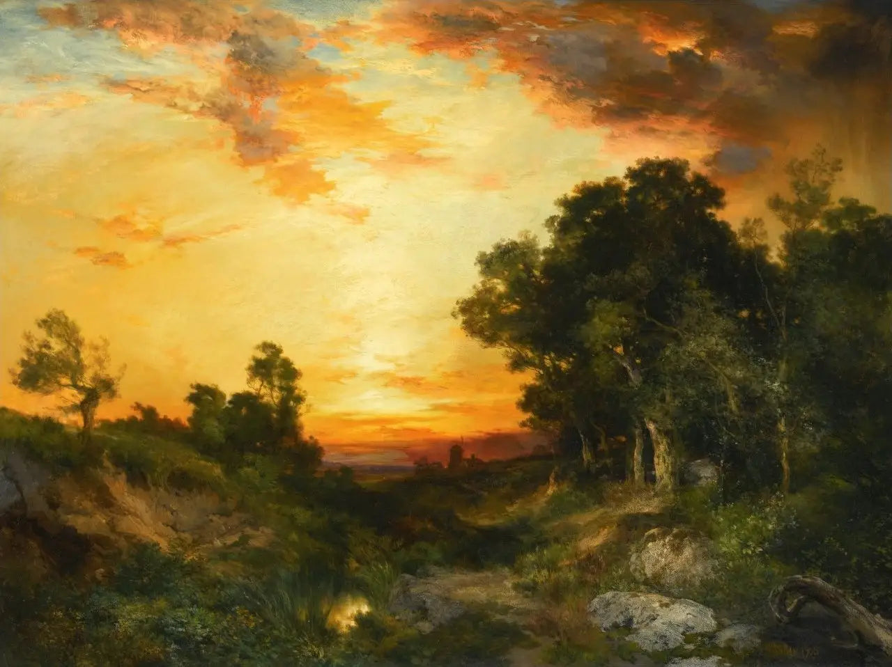 Coucher de soleil Amagansett - Thomas Moran - Alpha Reproduction