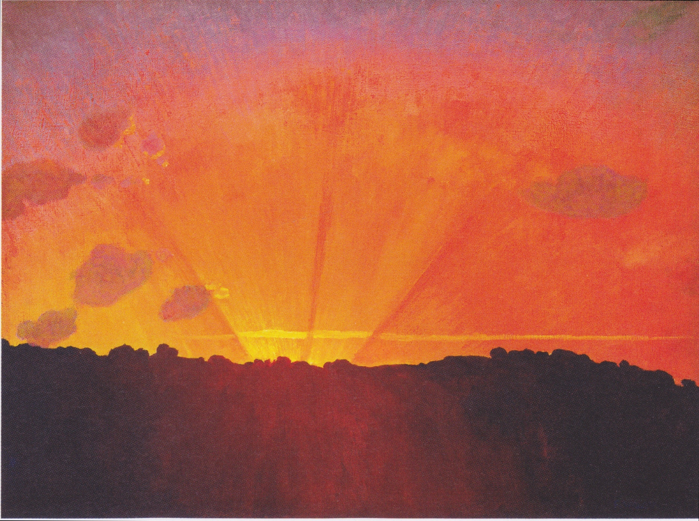 Sunset, orange sky - Félix Vallotton