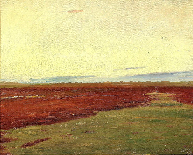 Sunset over Brovandene, in Skagen. - Michael Peter Ancher