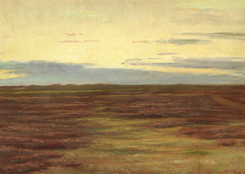 Sunset over Brovandene, south of Skagen. - Michael Peter Ancher