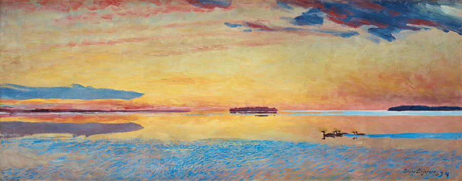 Sunset over the vast sea - Bruno Liljefors
