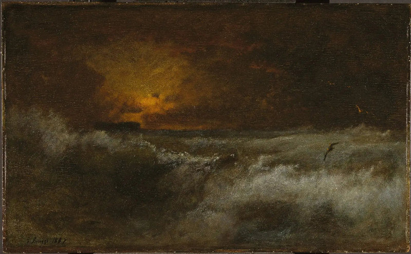 Sunset over the sea - George Inness