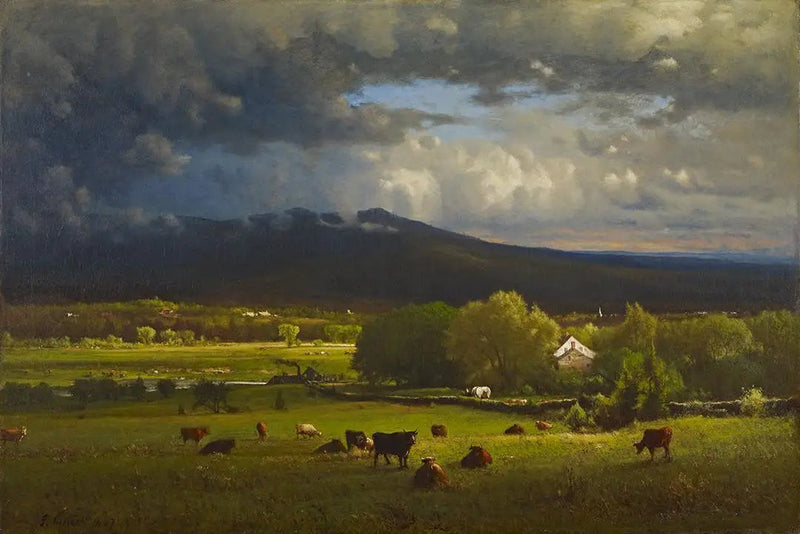Sunset over the river - George Inness