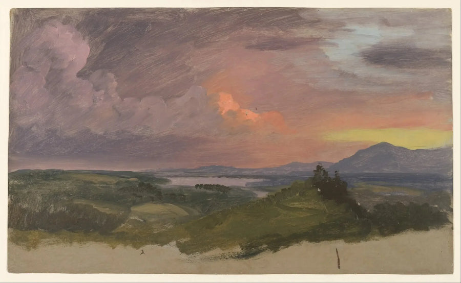 Sunset over the Hudson Valley - Frederic Edwin Church