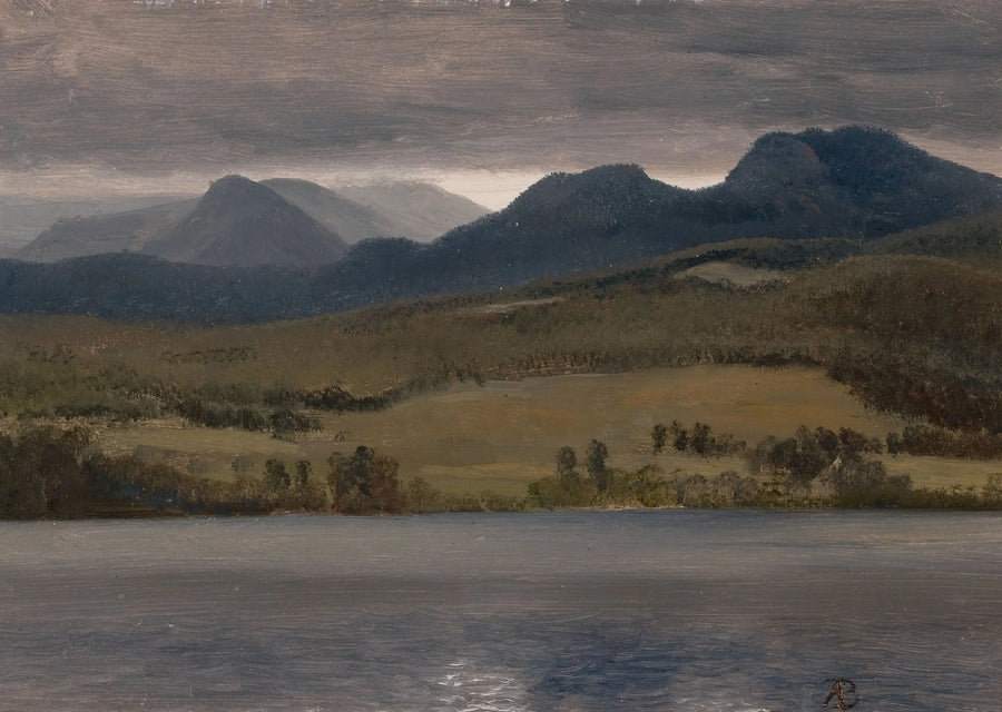 Sunset over the lake - Albert Bierstadt