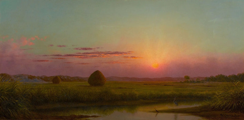 Sunset over the marsh - Martin Johnson Heade