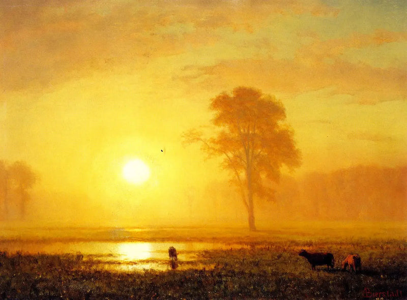 Sunset over the plains - Albert Bierstadt