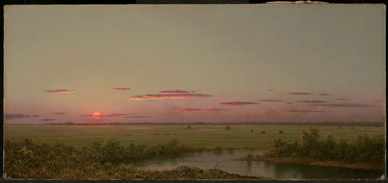 Sunset over Long Beach - Martin Johnson Heade