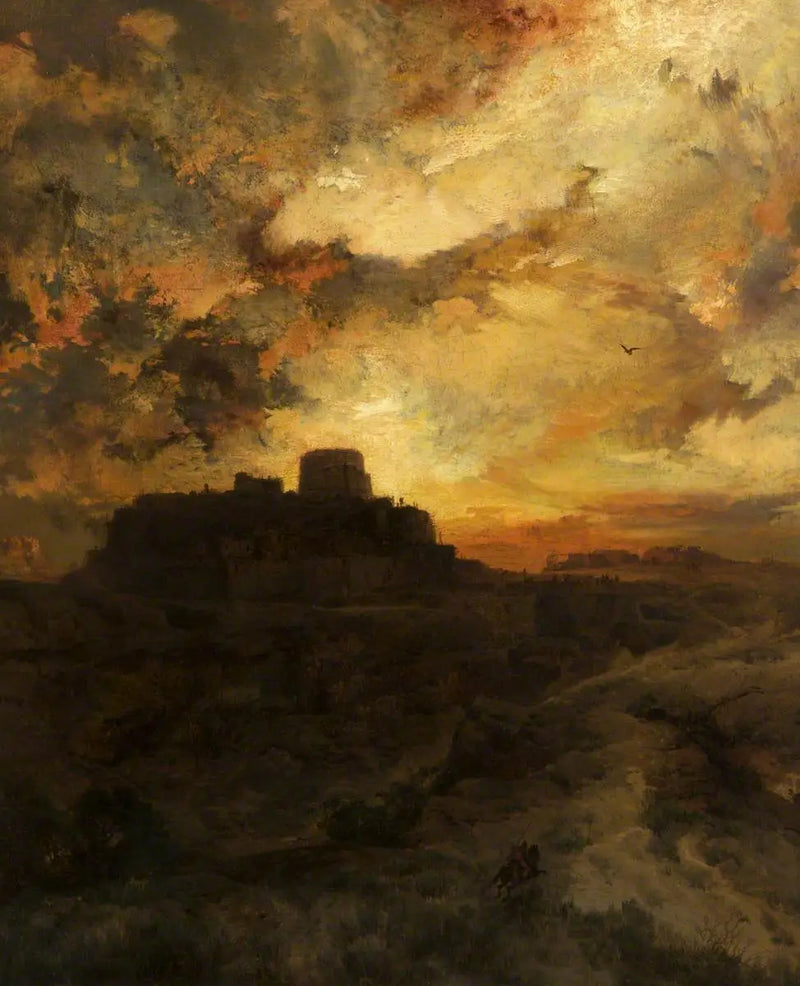 Sunset, Pueblo del Walpe, Arizona - Thomas Moran