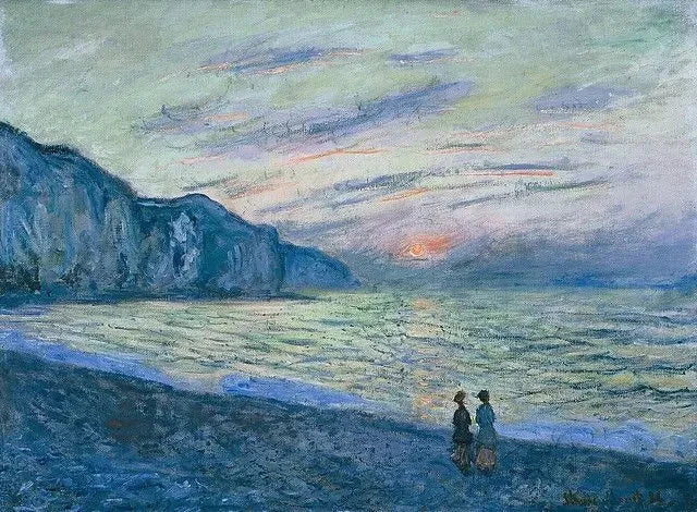 Sunset in Pourville W781 - Claude Monet