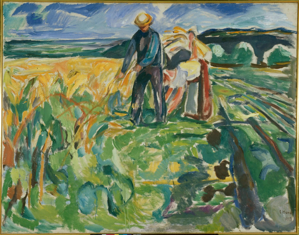 Coupe de maïs - Edvard Munch image 1 reproduction de peinture à l’huile