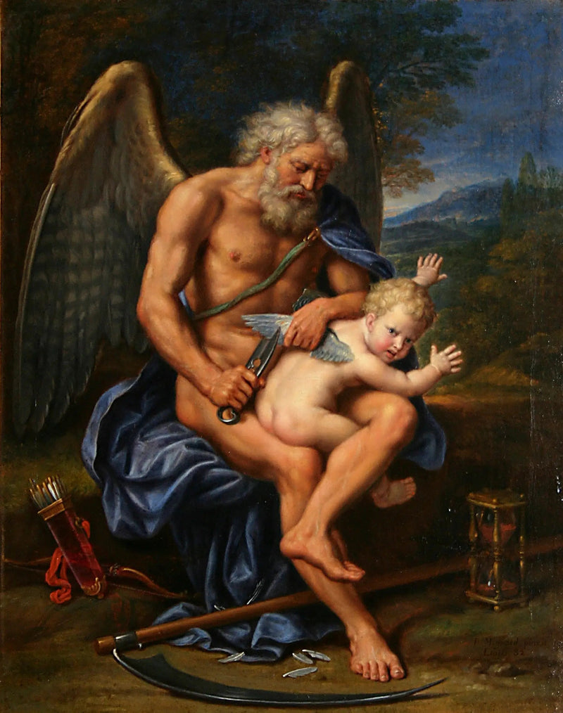 Cutting time with Cupid's wings - Pierre Mignard