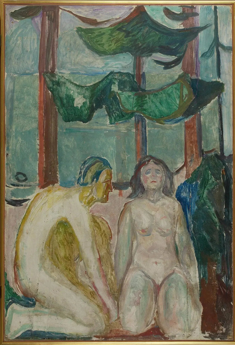 Nude Couple Under the Trees - Edvard Munch