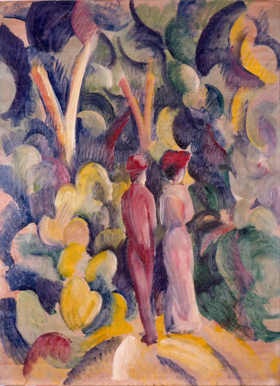 Couple on the Forest Path - August Macke