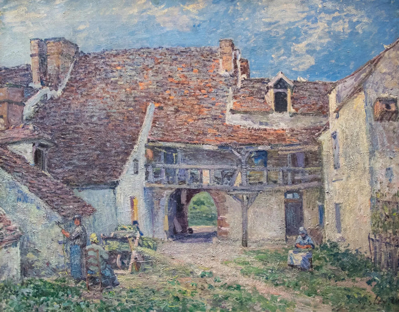 Farmyard in Saint-Mammès - Alfred Sisley