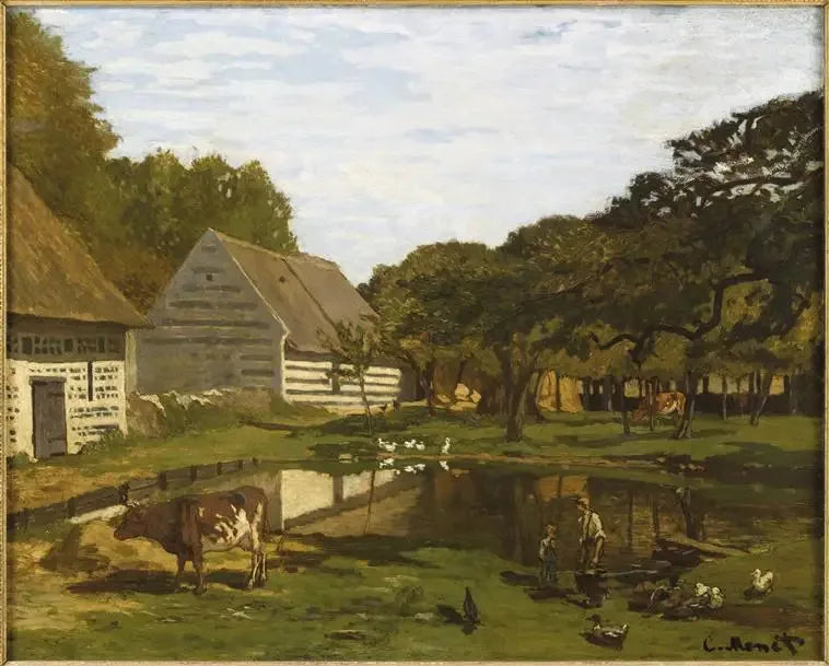 Farmyard in Normandy - Claude Monet