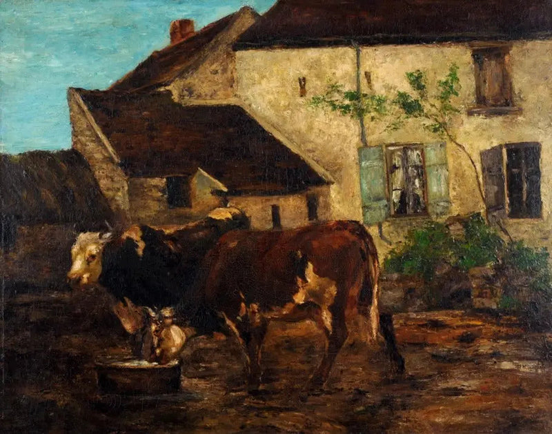 Farmyard near Étretat - Gustave Courbet