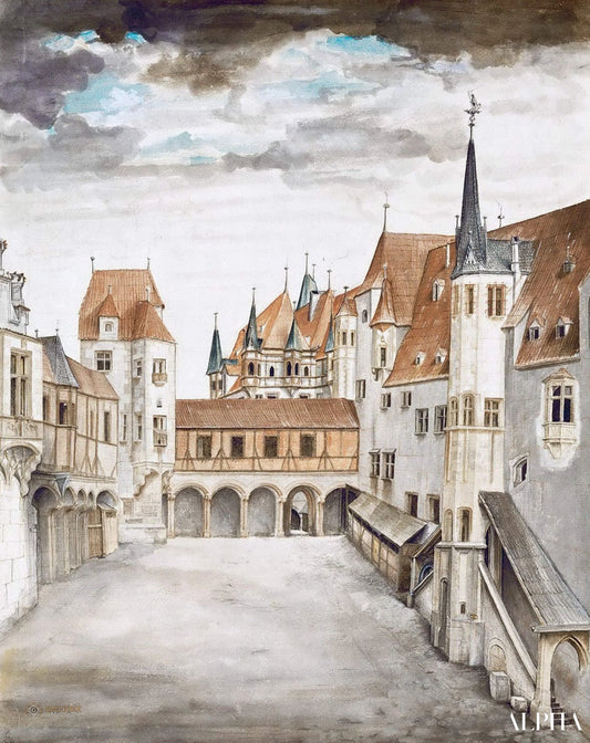 Cour du château, Innsbruck - Albrecht Dürer - Reproductions de tableaux et peintures haut de gamme