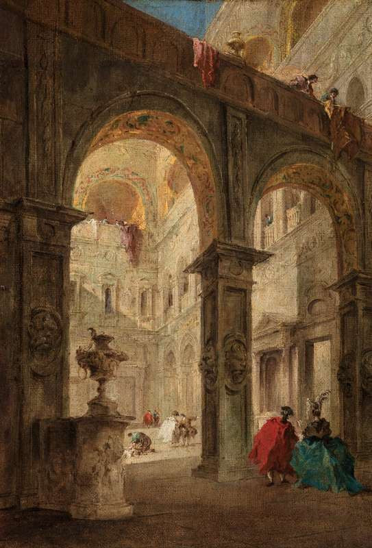 Cour du palais - Francesco Guardi