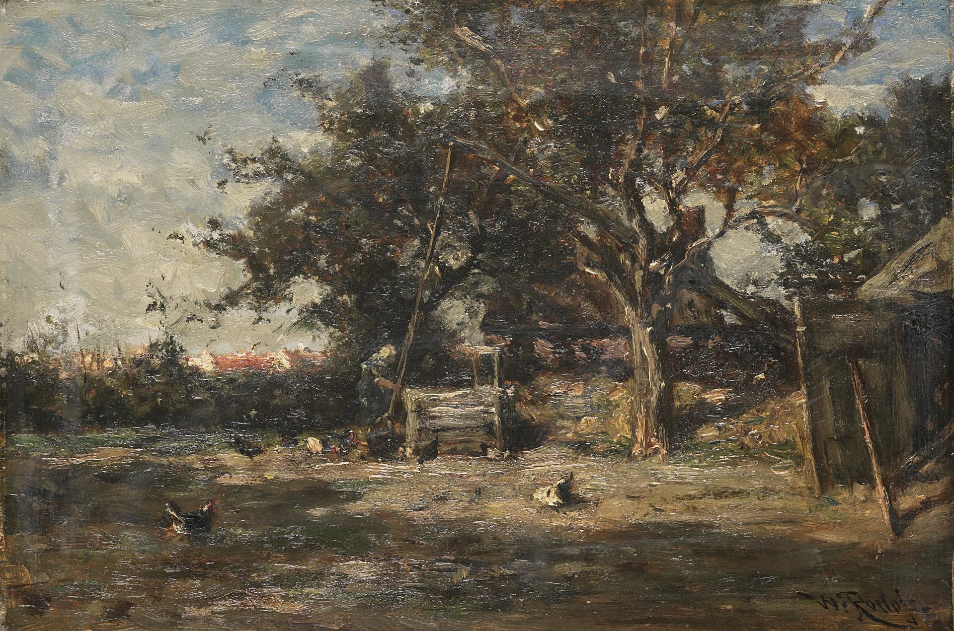 Cour de ferme près du Nord - Willem Roelofs