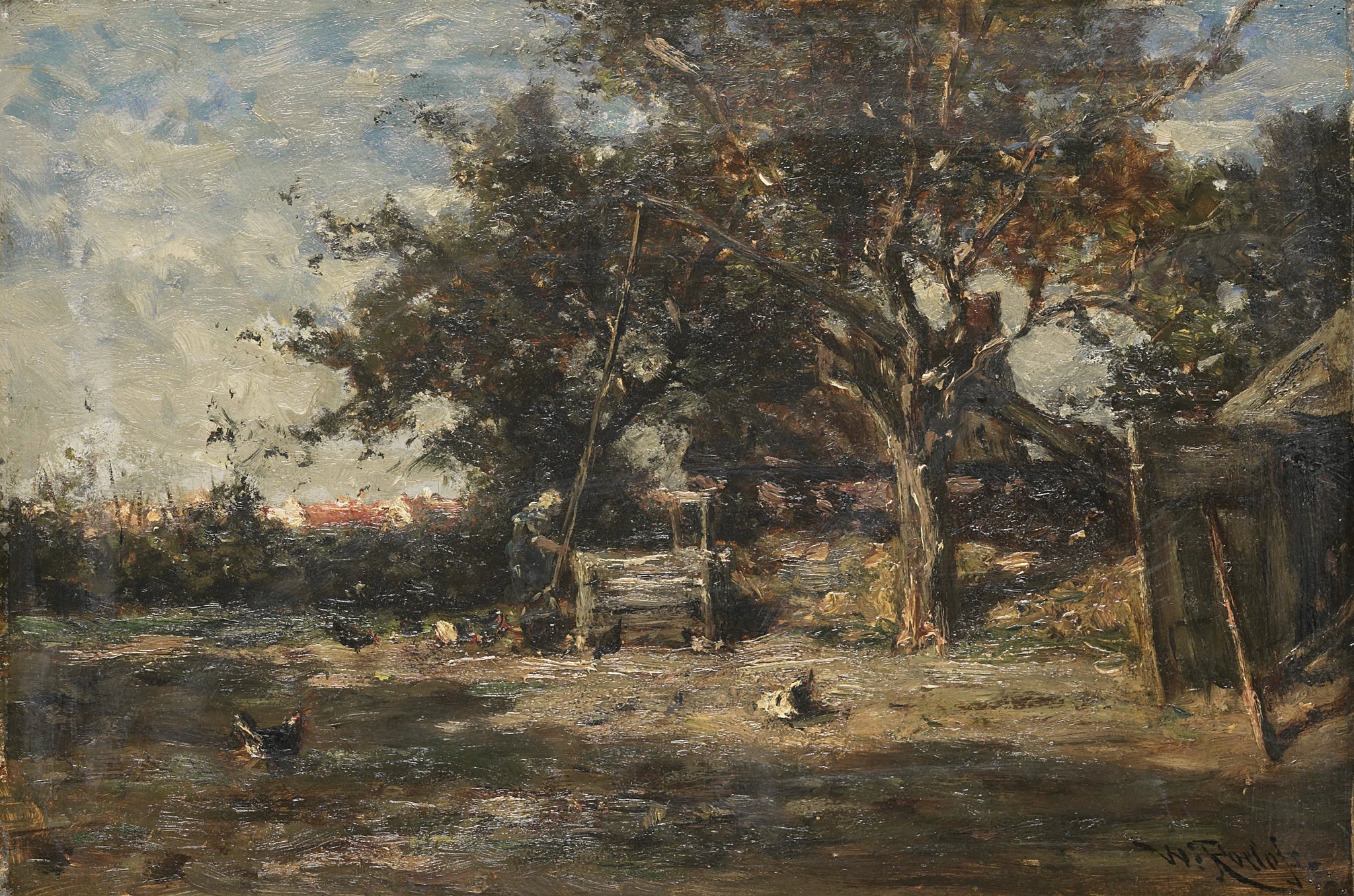 Cour de ferme près du Nord - Willem Roelofs